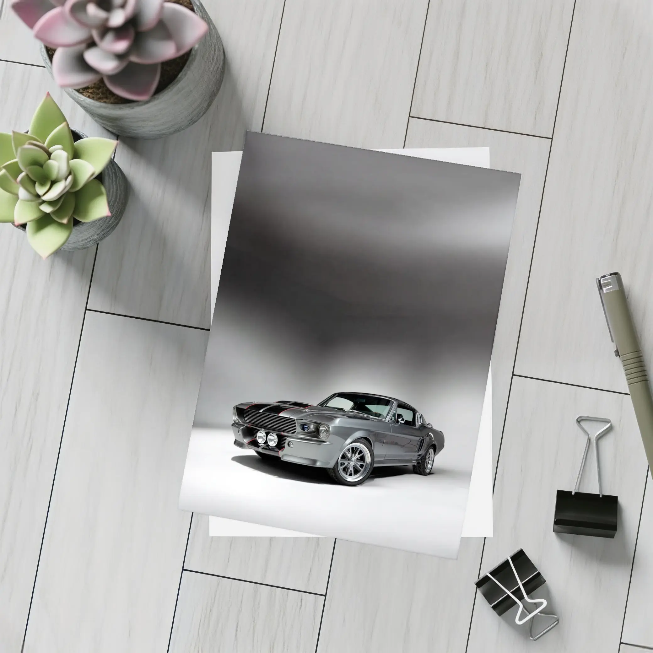 Ford Mustang Shelby GT500 Eleanor Gray Studio – Postcards