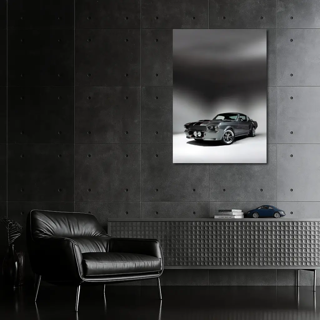 Ford Mustang Shelby GT500 Eleanor Gray Studio – Wall Art