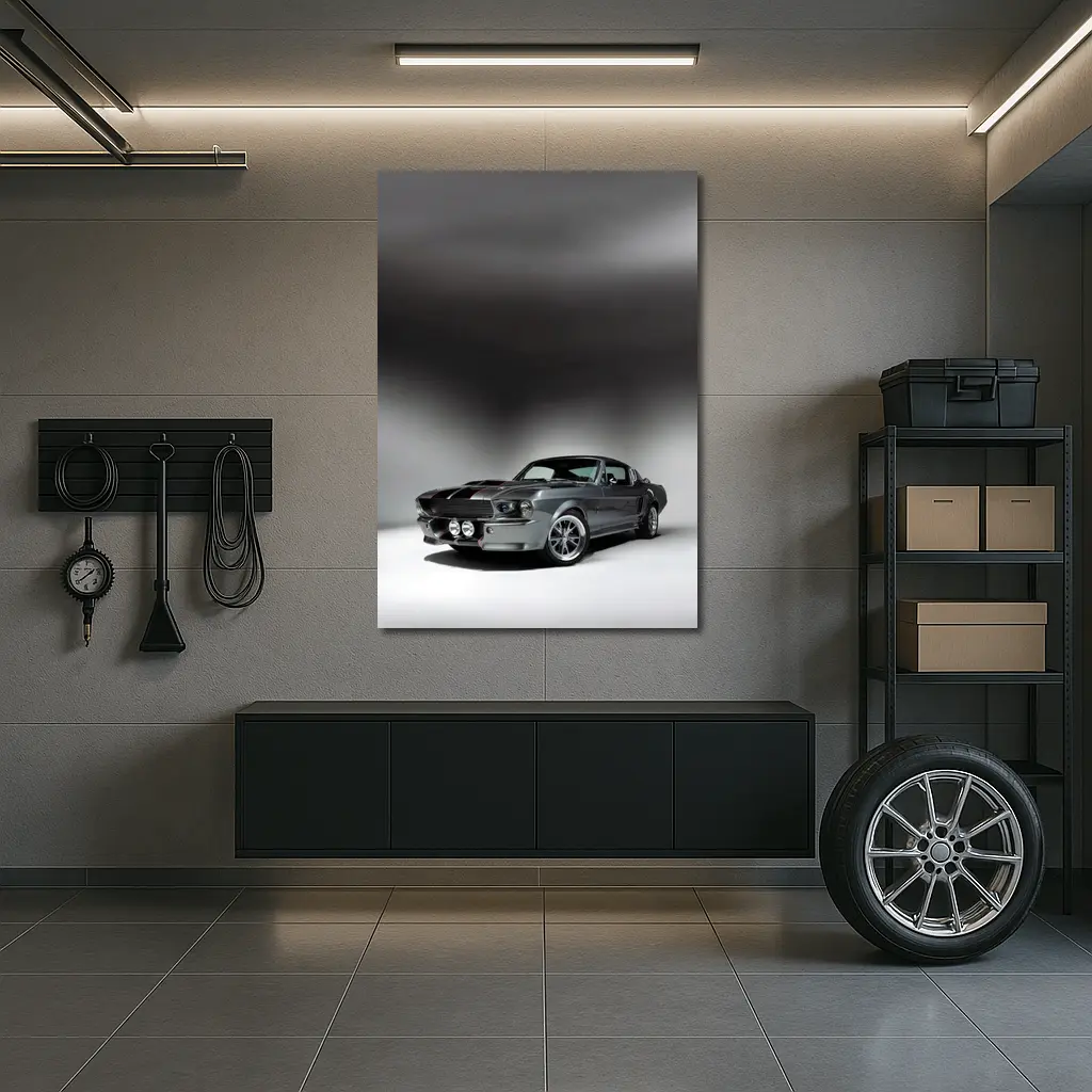 Ford Mustang Shelby GT500 Eleanor Gray Studio – Wall Art