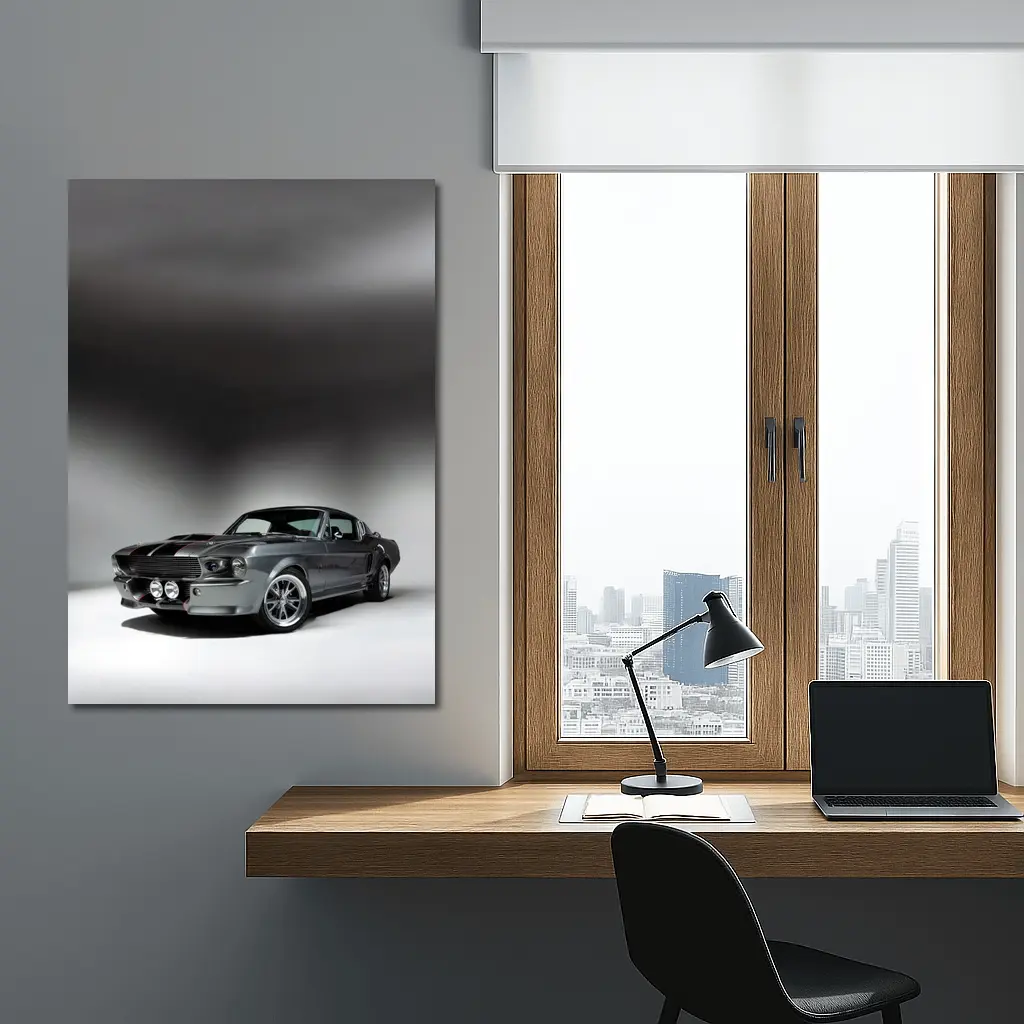 Ford Mustang Shelby GT500 Eleanor Gray Studio – Wall Art