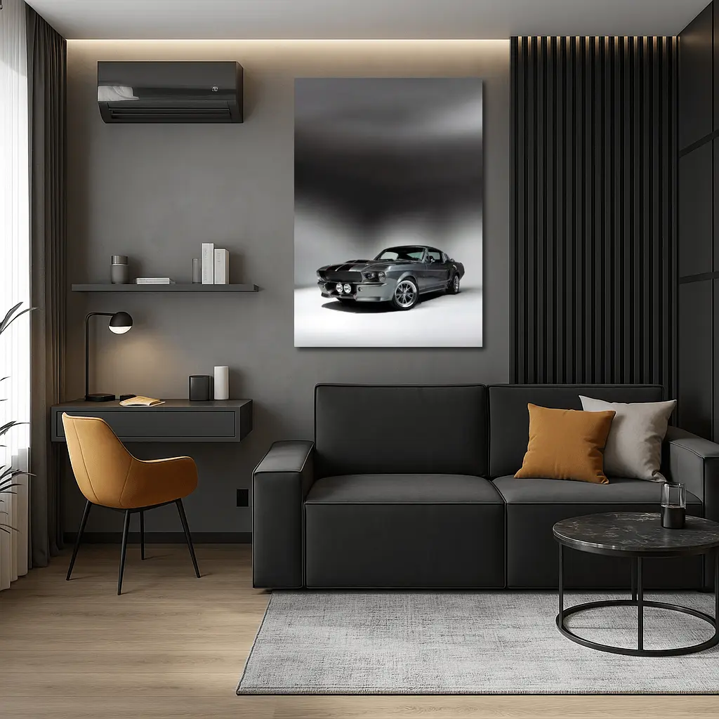 Ford Mustang Shelby GT500 Eleanor Gray Studio – Wall Art
