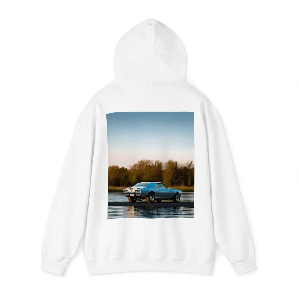 1968 Chevrolet Camaro Blue Lakeside Nature – Hoodies