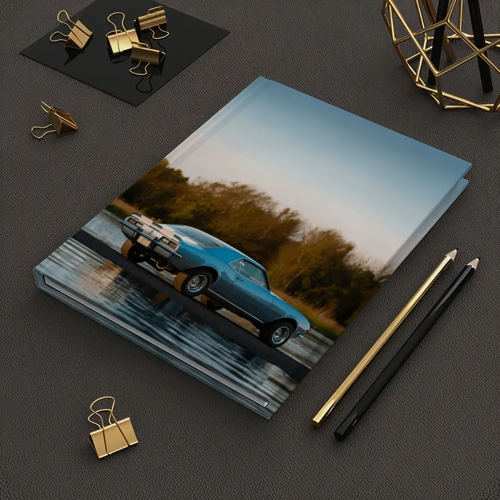1968 Chevrolet Camaro Blue Lakeside Nature – Notebooks