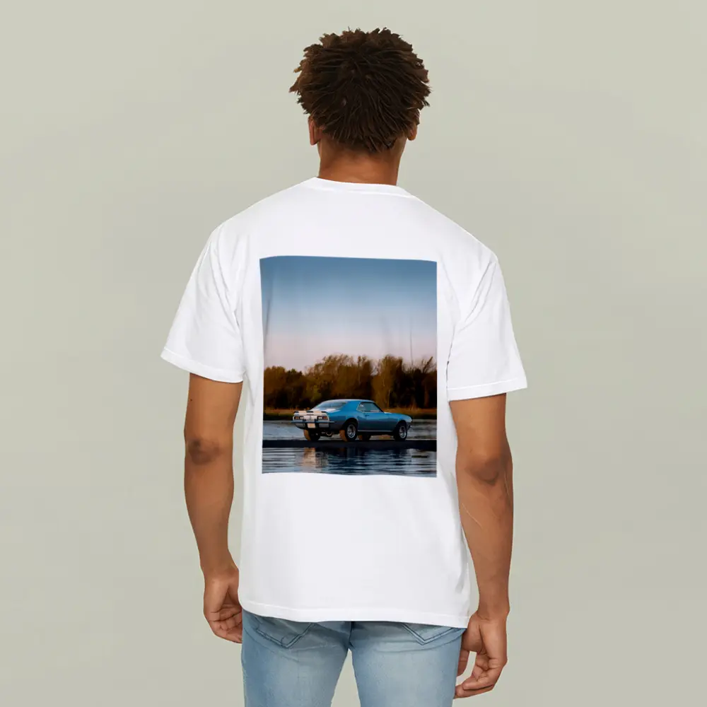 1968 Chevrolet Camaro Blue Lakeside Nature – T-Shirts