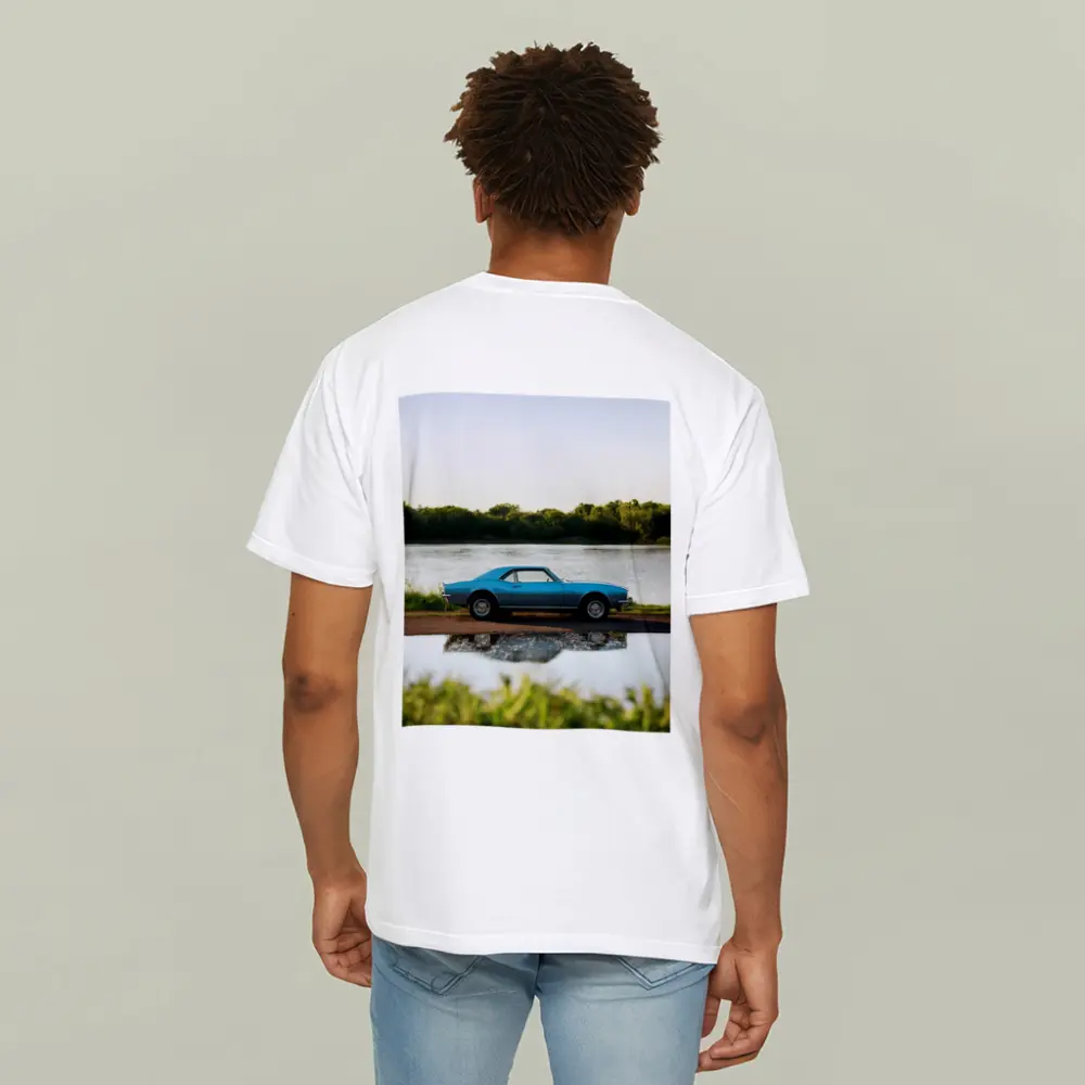 1968 Chevrolet Camaro Blue Lakeside Reflection – T-Shirts