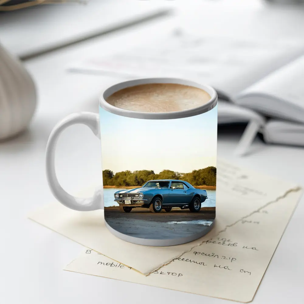 Classic Chevrolet Camaro Blue Coastal Shore – Mugs