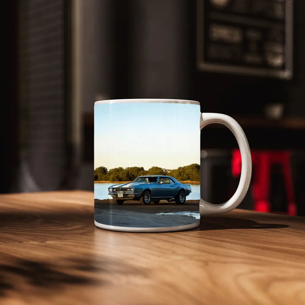 Classic Chevrolet Camaro Blue Coastal Shore – Mugs