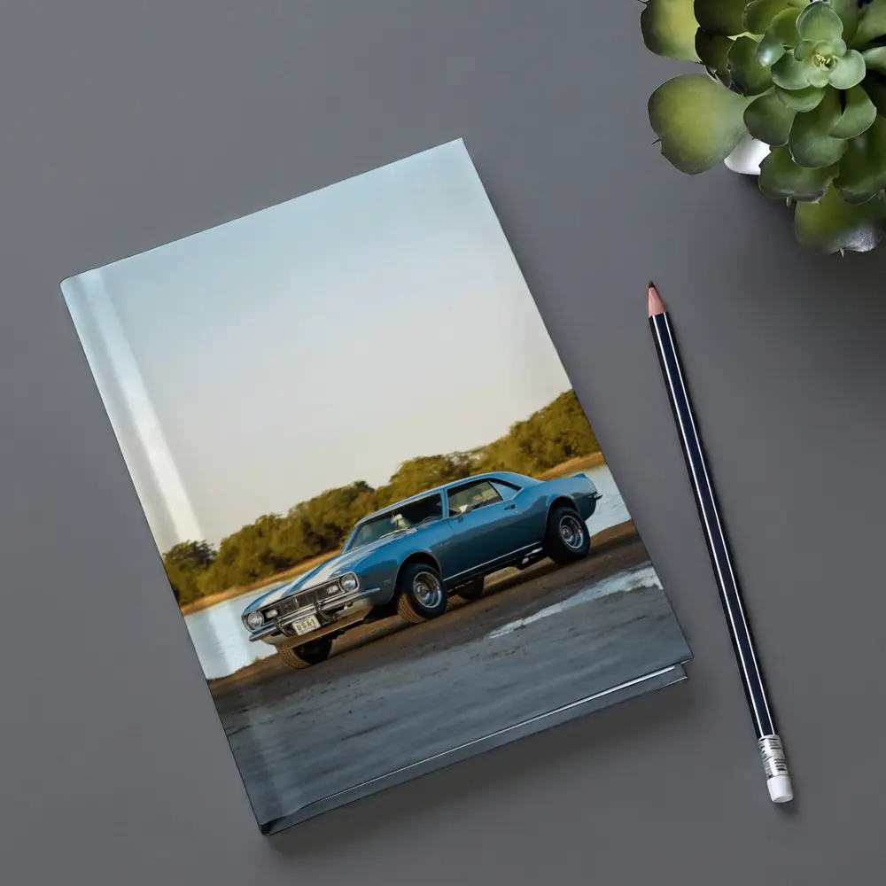 Classic Chevrolet Camaro Blue Coastal Shore – Notebooks