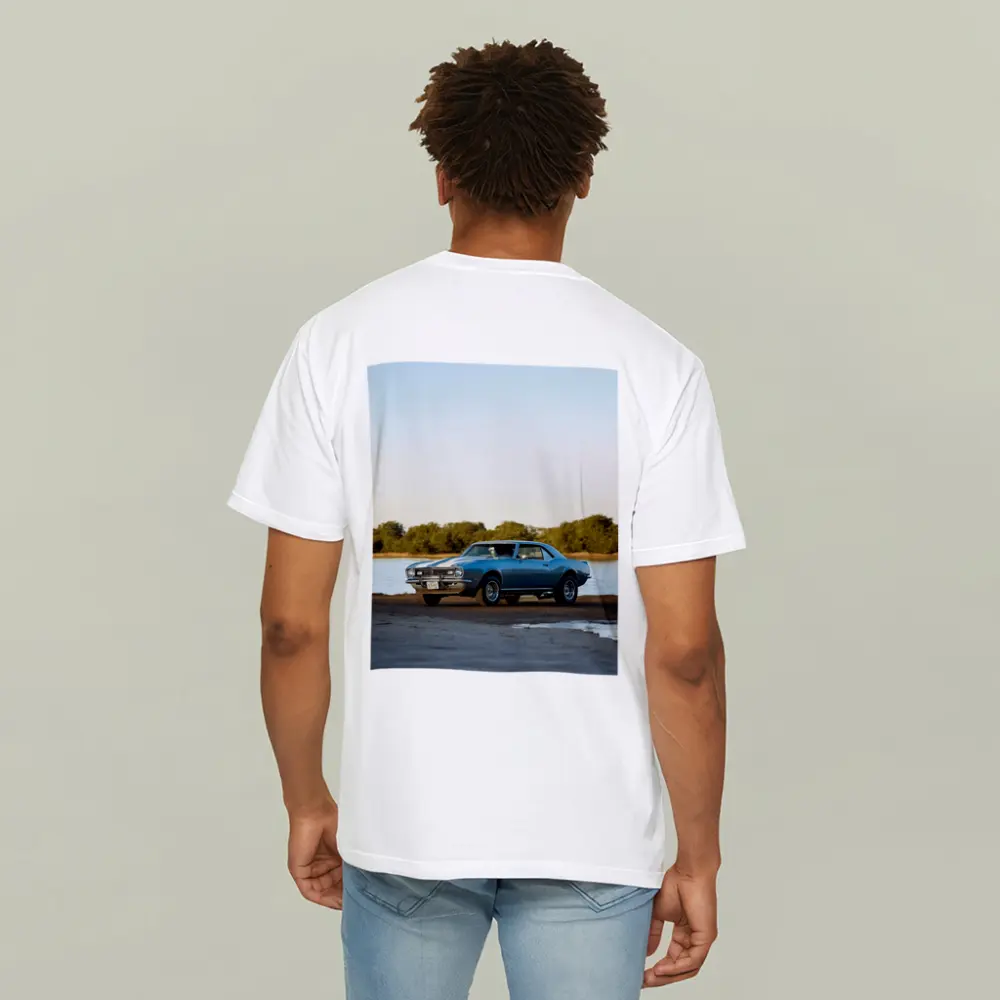 Classic Chevrolet Camaro Blue Coastal Shore – T-Shirts