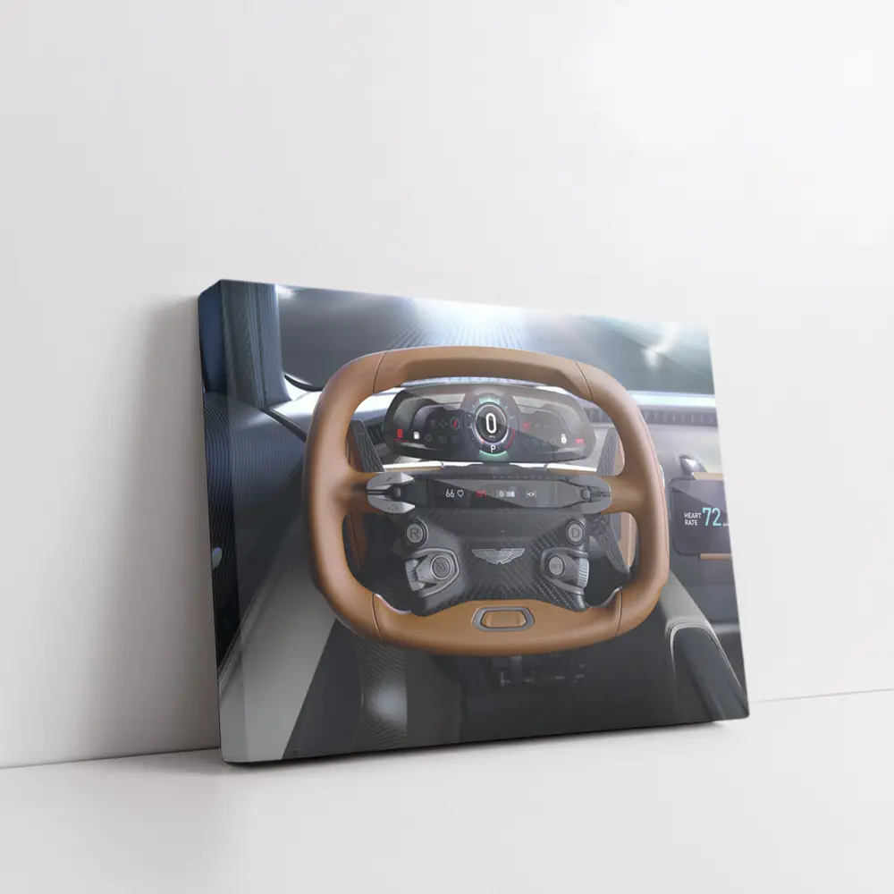 Aston Martin Valkyrie Interior Steering Wheel View – Wall Art