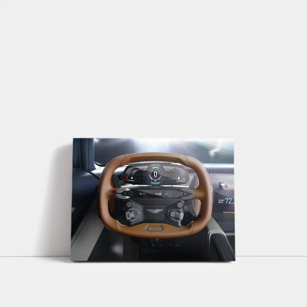 Aston Martin Valkyrie Interior Steering Wheel View – Wall Art