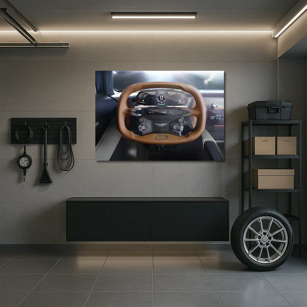 Aston Martin Valkyrie Interior Steering Wheel View – Wall Art