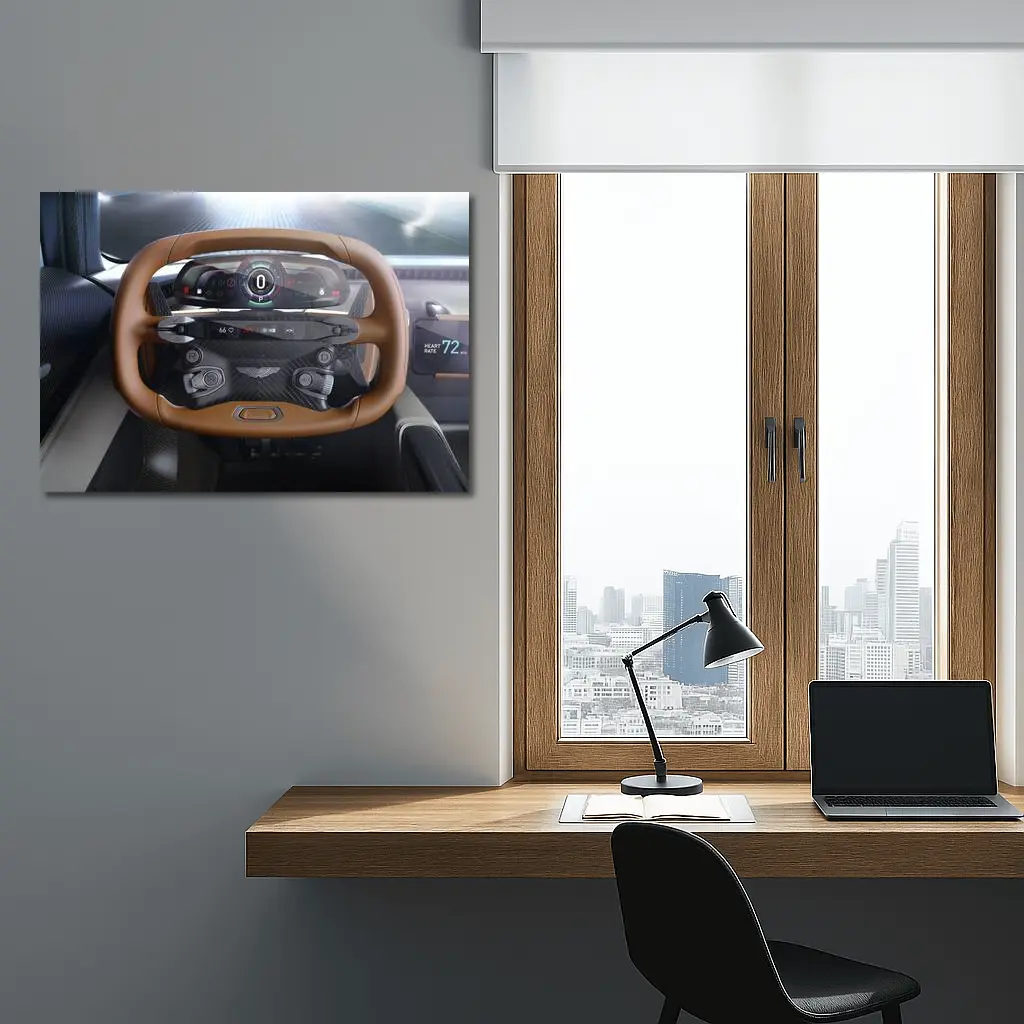 Aston Martin Valkyrie Interior Steering Wheel View – Wall Art