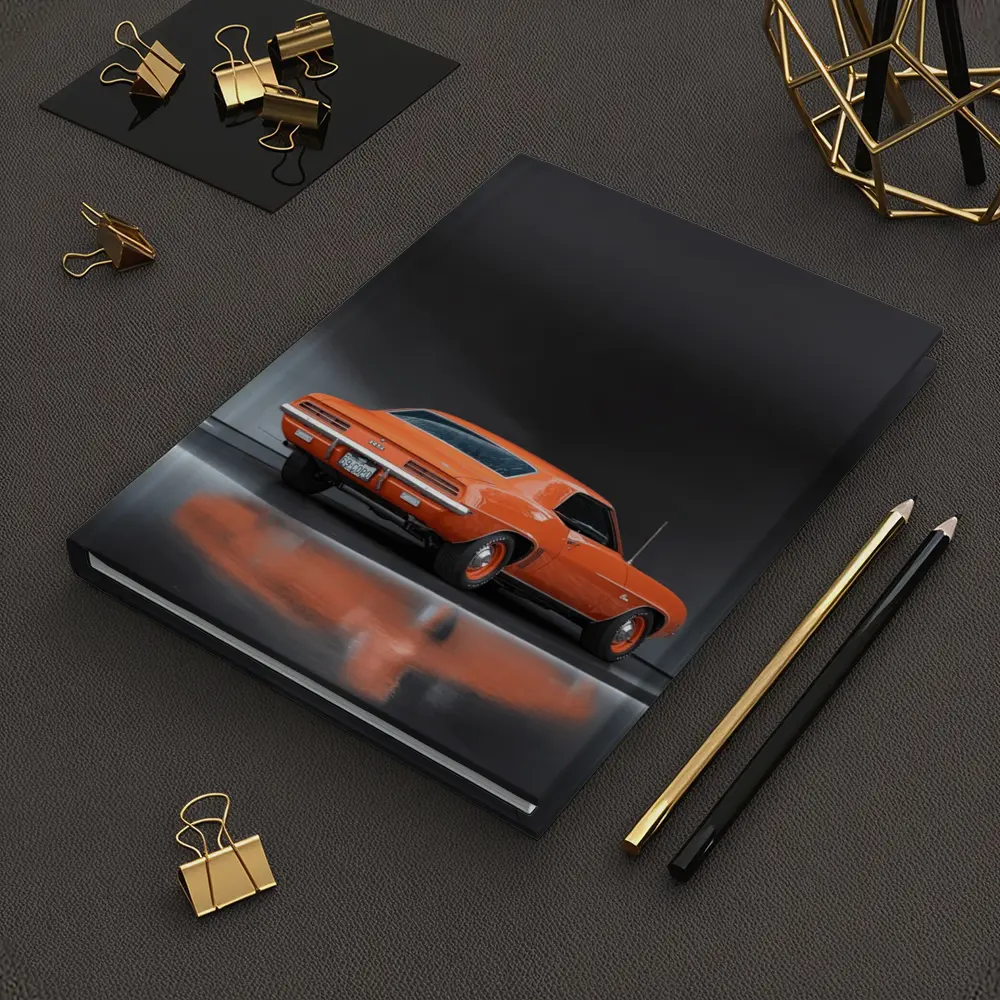 1969 Chevrolet Camaro Orange Studio Shot – Notebooks