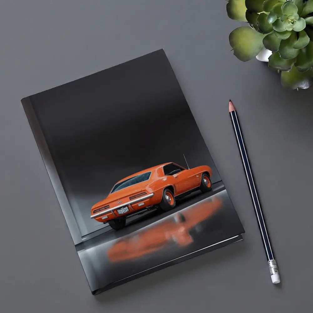 1969 Chevrolet Camaro Orange Studio Shot – Notebooks