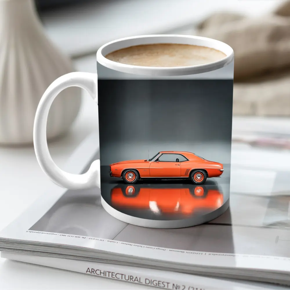 1969 Chevrolet Camaro Orange Studio Shot – Mugs