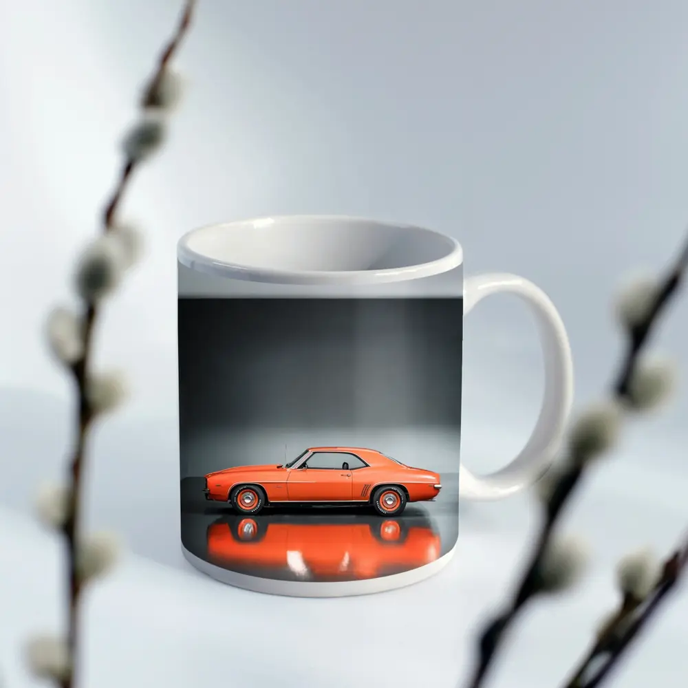 1969 Chevrolet Camaro Orange Studio Shot – Mugs