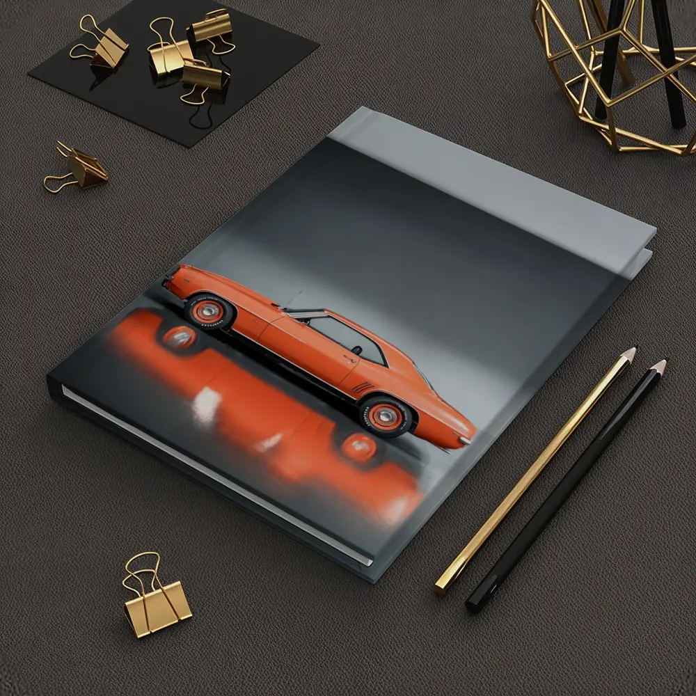 1969 Chevrolet Camaro Orange Studio Shot – Notebooks