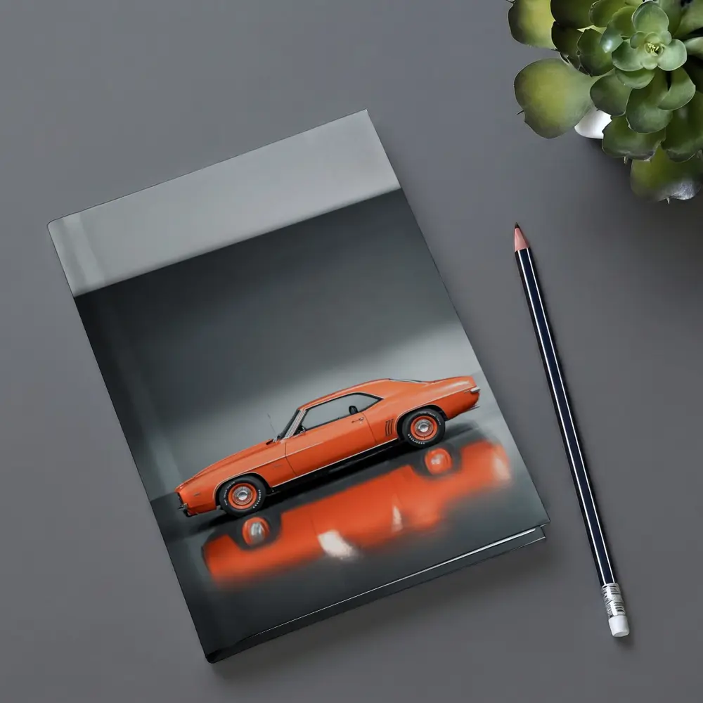 1969 Chevrolet Camaro Orange Studio Shot – Notebooks