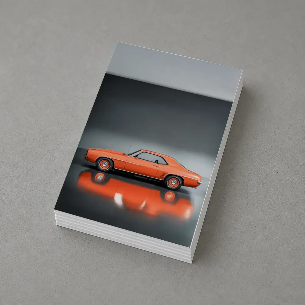 1969 Chevrolet Camaro Orange Studio Shot – Postcards