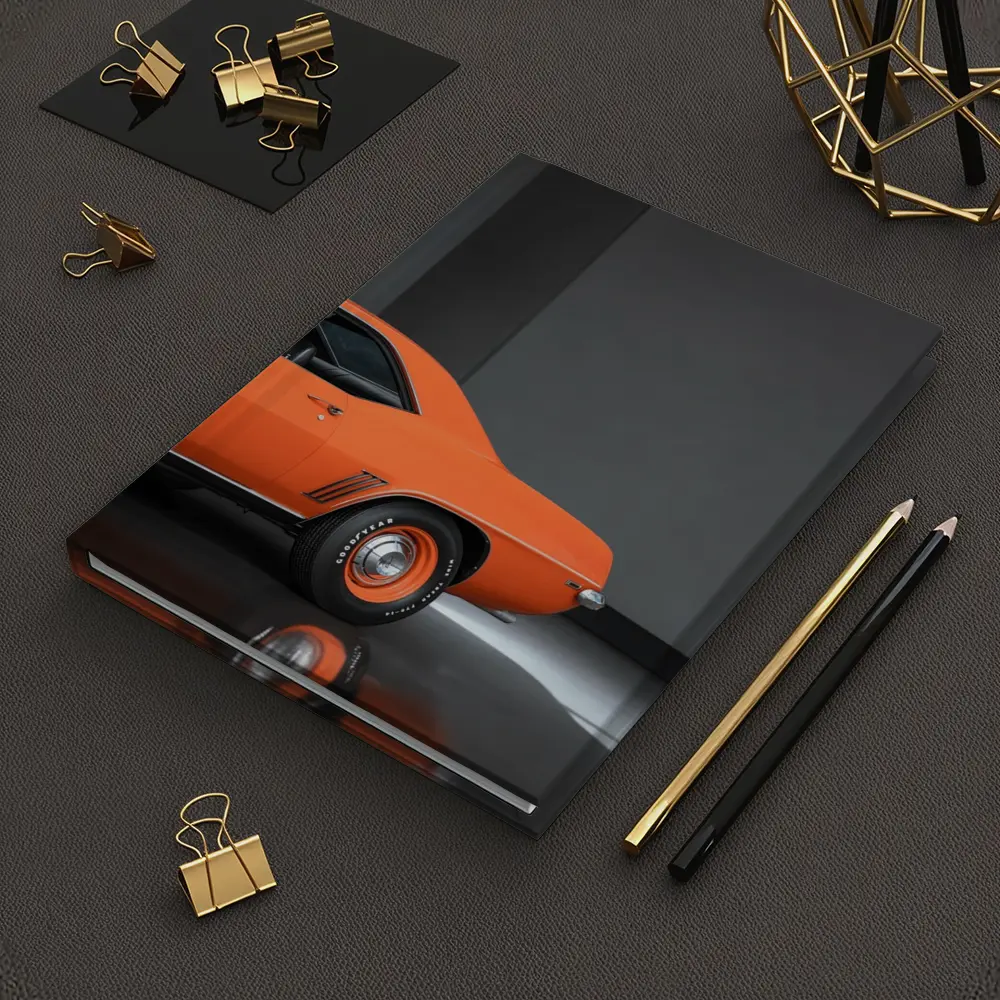 1969 Chevrolet Camaro Orange Studio Shot – Notebooks