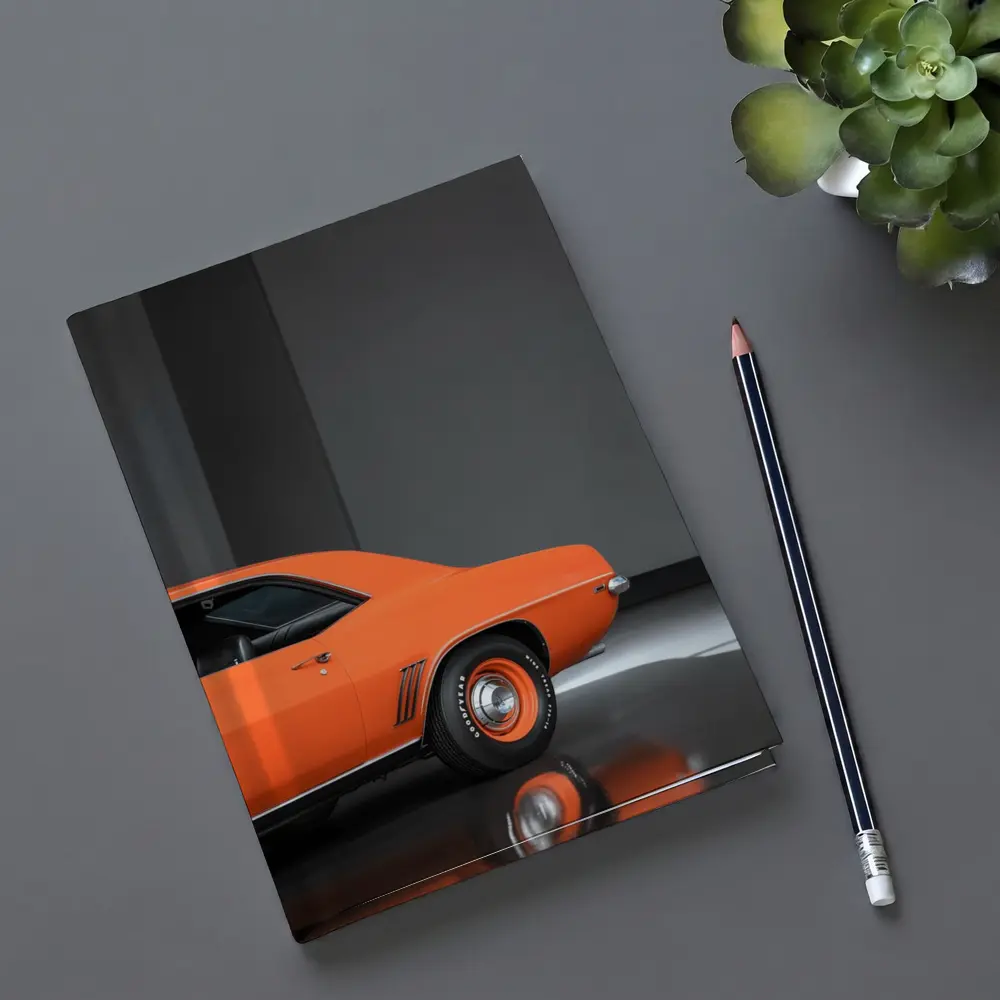 1969 Chevrolet Camaro Orange Studio Shot – Notebooks