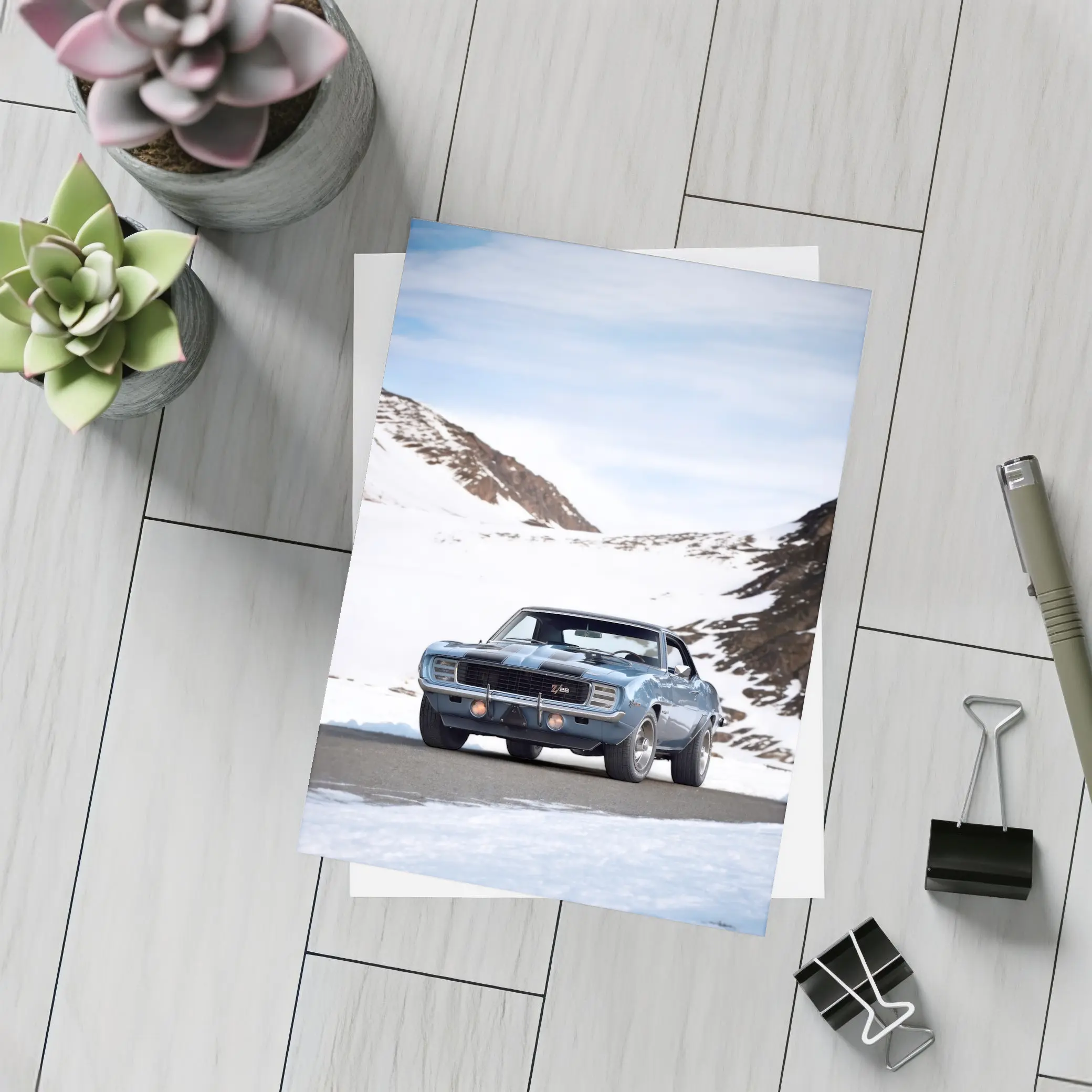 1969 Chevrolet Camaro RS Snow Mountains – Postcards