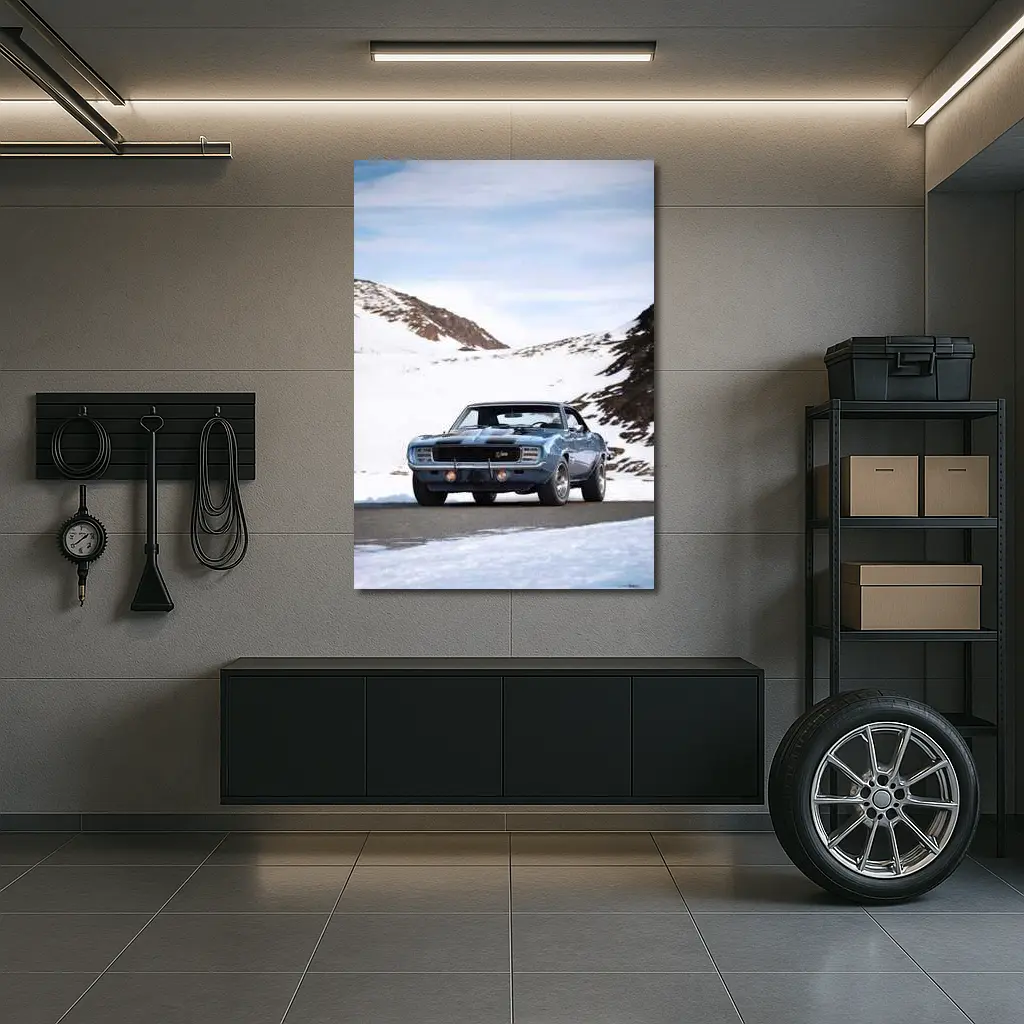 1969 Chevrolet Camaro RS Snow Mountains – Wall Art