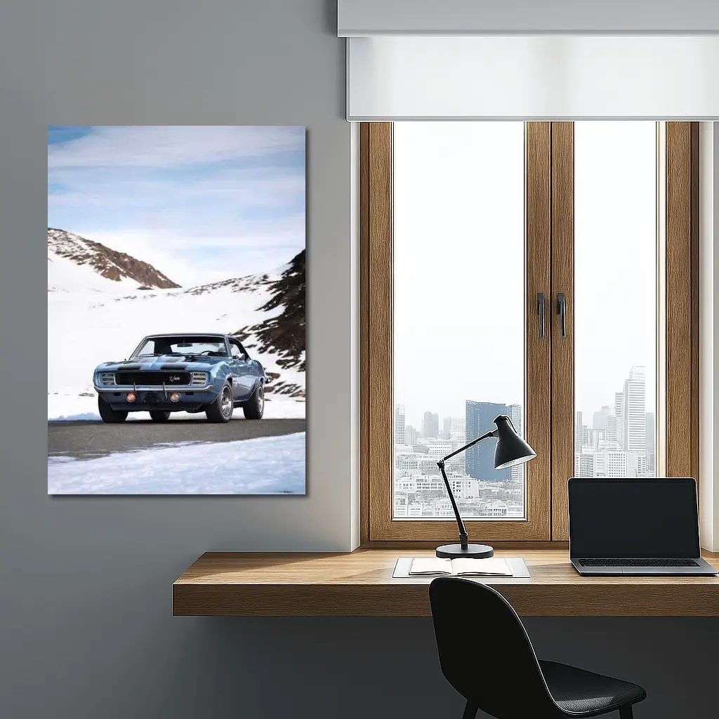 1969 Chevrolet Camaro RS Snow Mountains – Wall Art