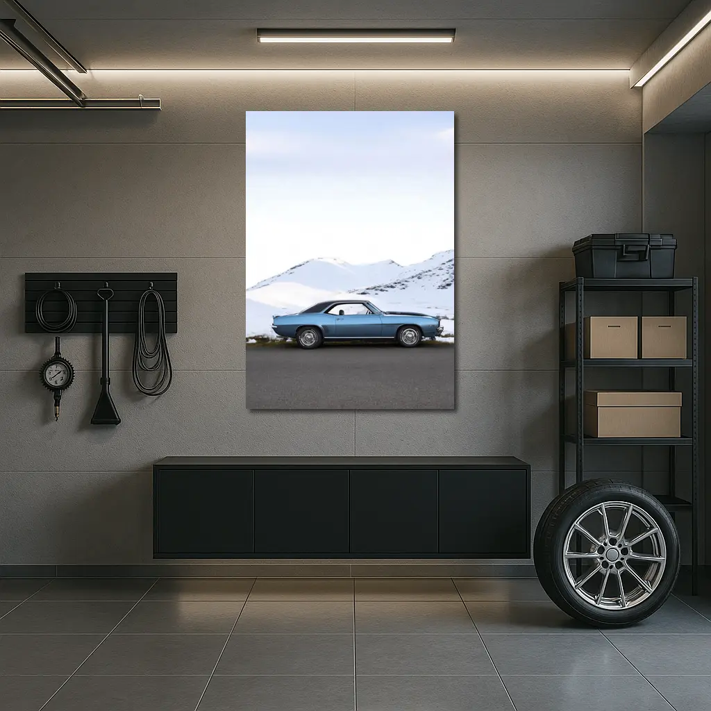 1969 Chevrolet Camaro RS Snow Mountains – Wall Art