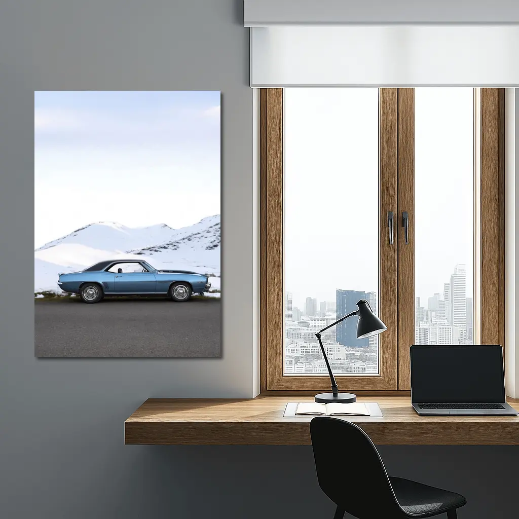 1969 Chevrolet Camaro RS Snow Mountains – Wall Art
