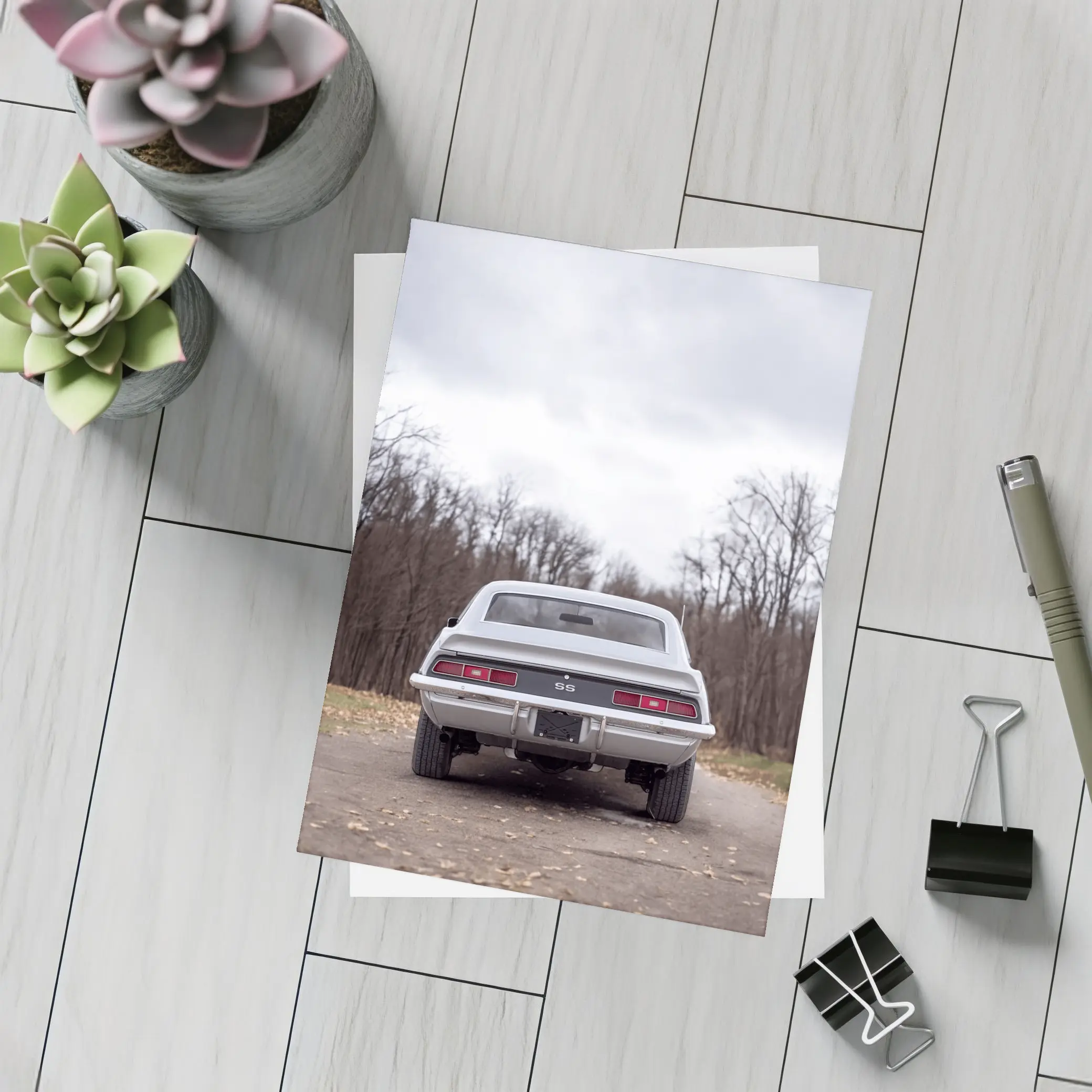 1969 Chevrolet Camaro SS Rear View – Postcards