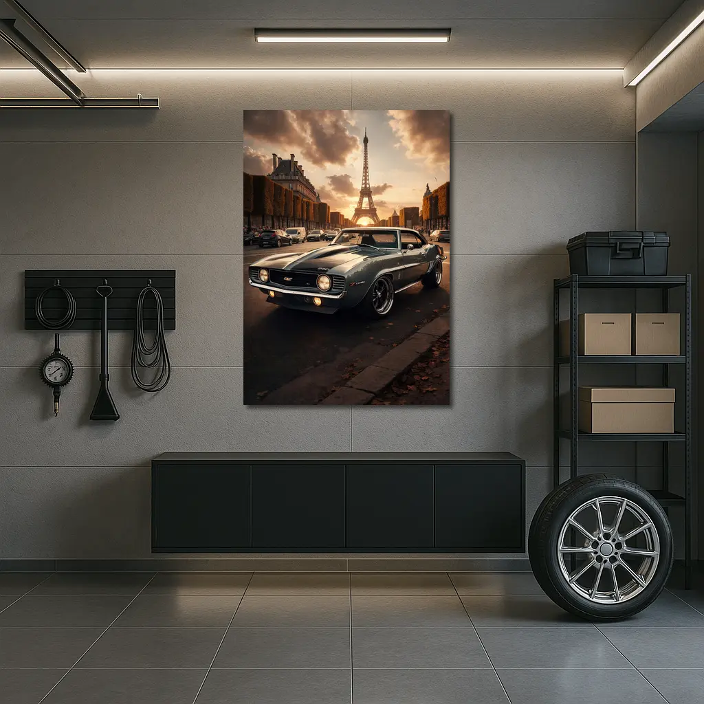 1969 Chevrolet Camaro Classic Muscle Paris – Wall Art