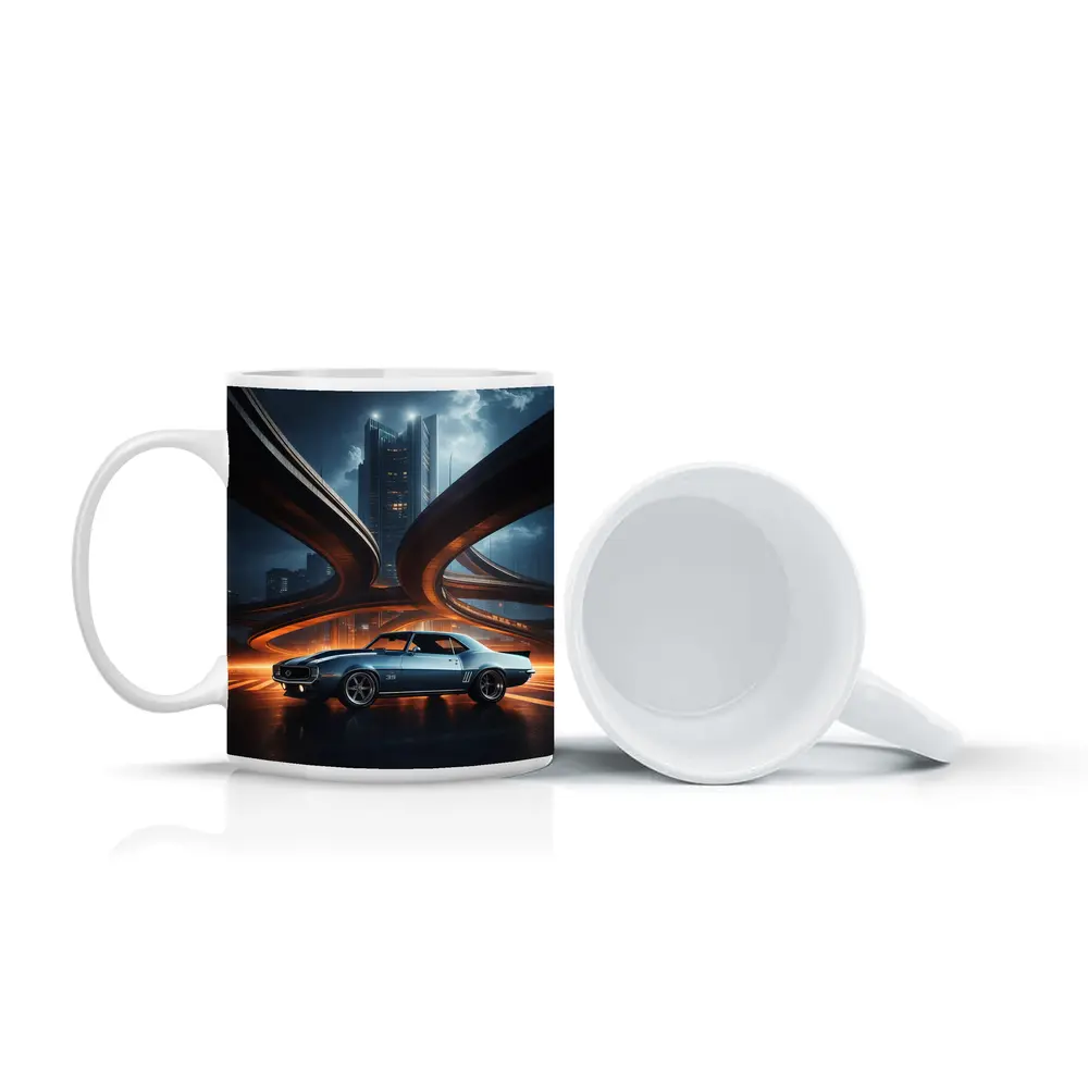 Chevrolet Camaro Classic Muscle Car City Night – Mugs