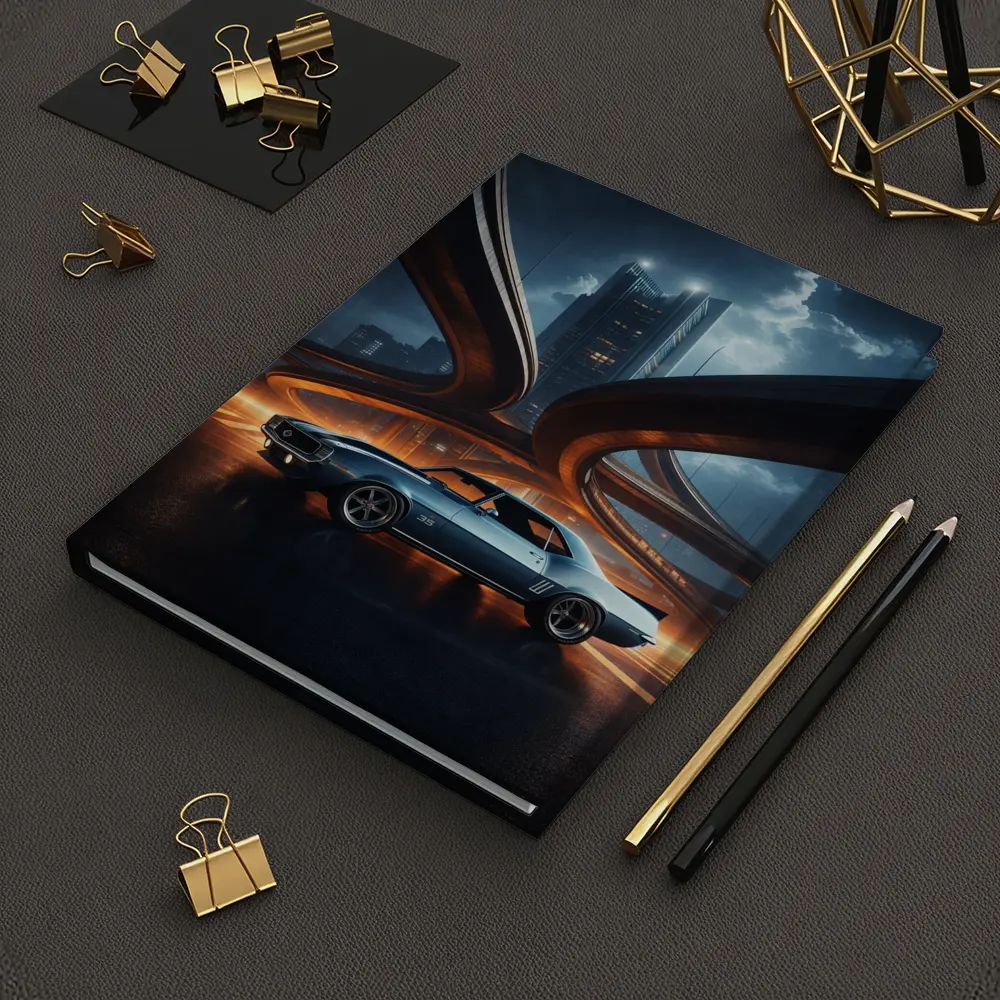 Chevrolet Camaro Classic Muscle Car City Night – Notebooks