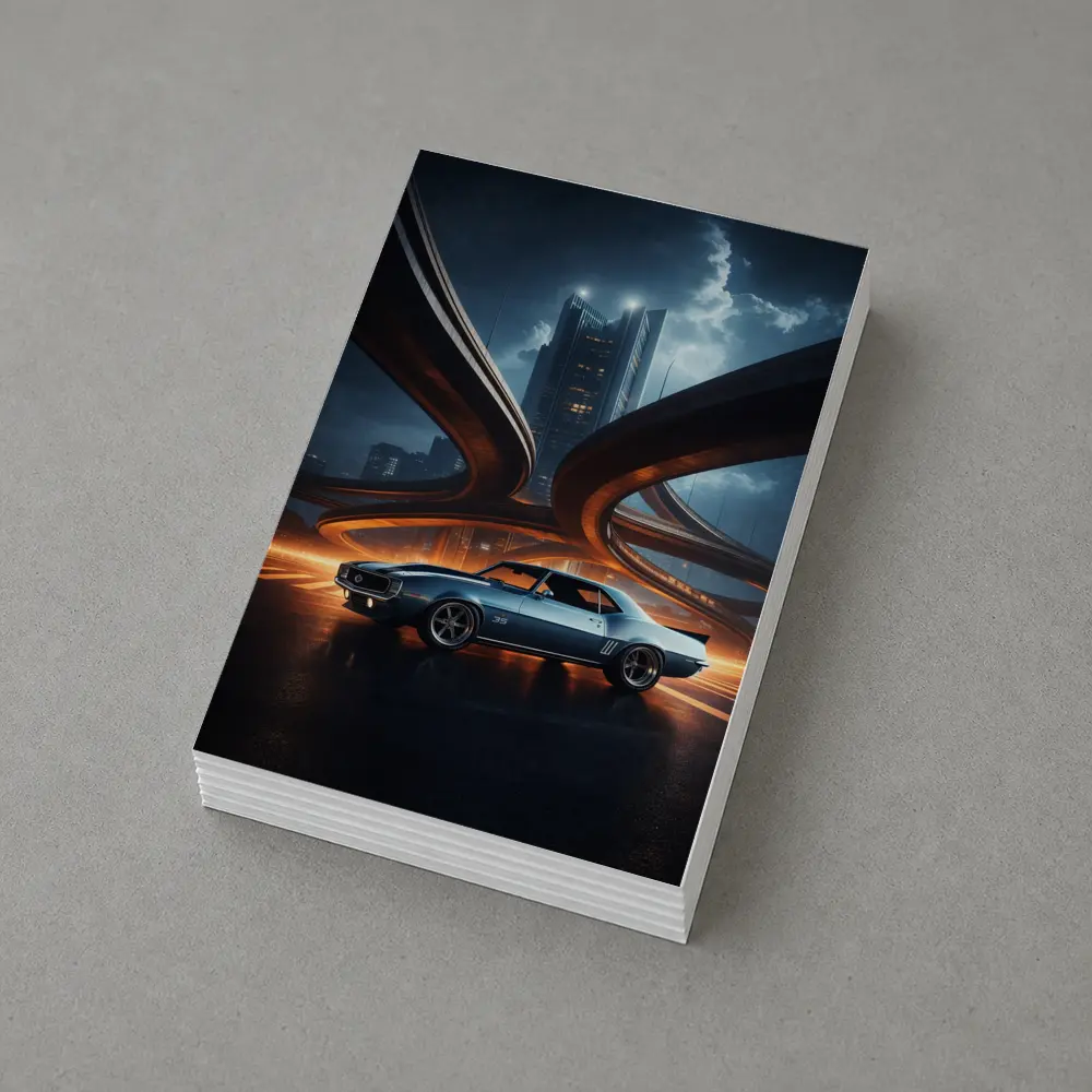 Chevrolet Camaro Classic Muscle Car City Night – Postcards
