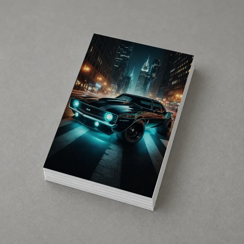 Chevrolet Camaro SS Neon City Night – Postcards