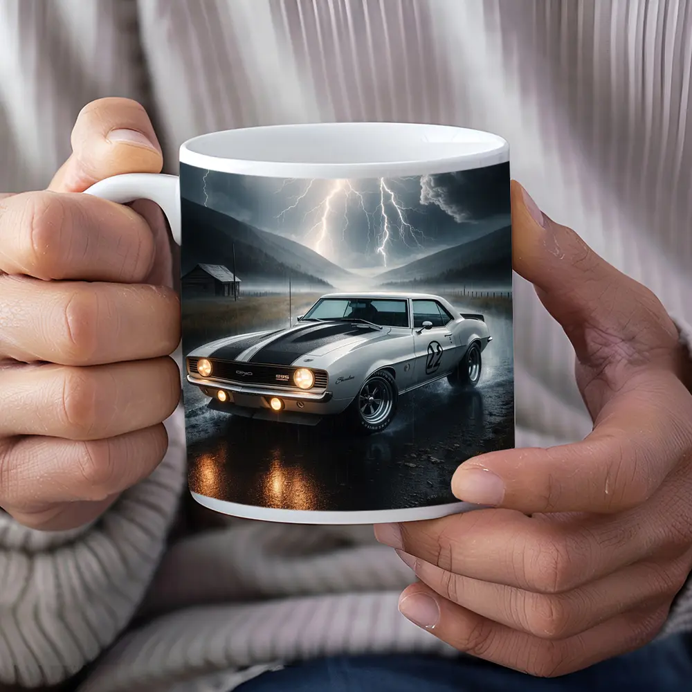 Chevrolet Camaro Classic Muscle Thunderstorm Rain – Mugs