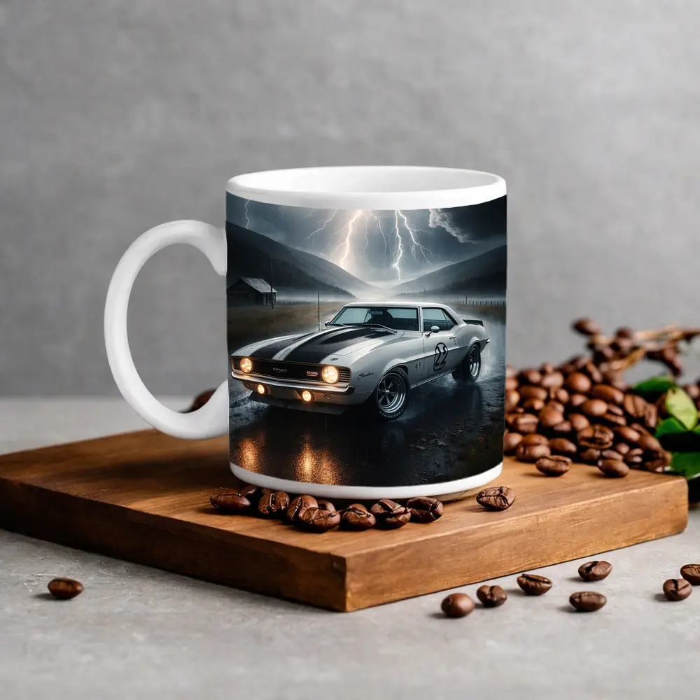 Chevrolet Camaro Classic Muscle Thunderstorm Rain – Mugs