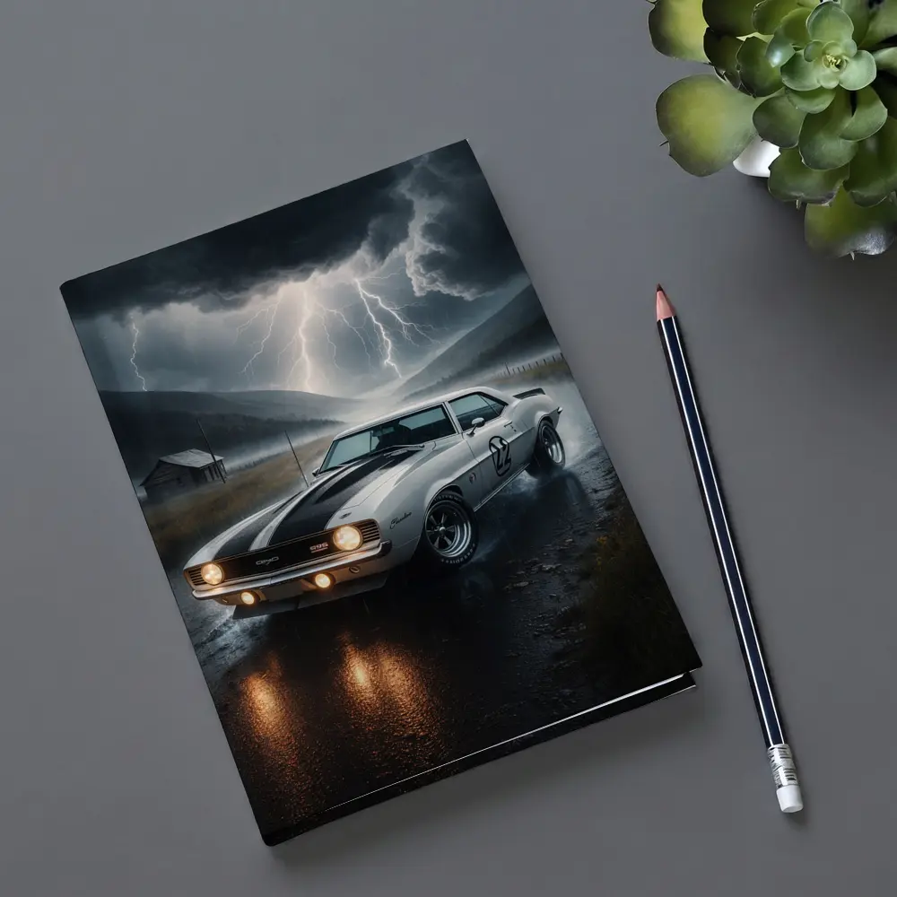 Chevrolet Camaro Classic Muscle Thunderstorm Rain – Notebooks