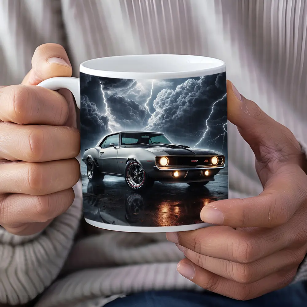 Chevrolet Camaro Classic Muscle Thunderstorm Night – Mugs