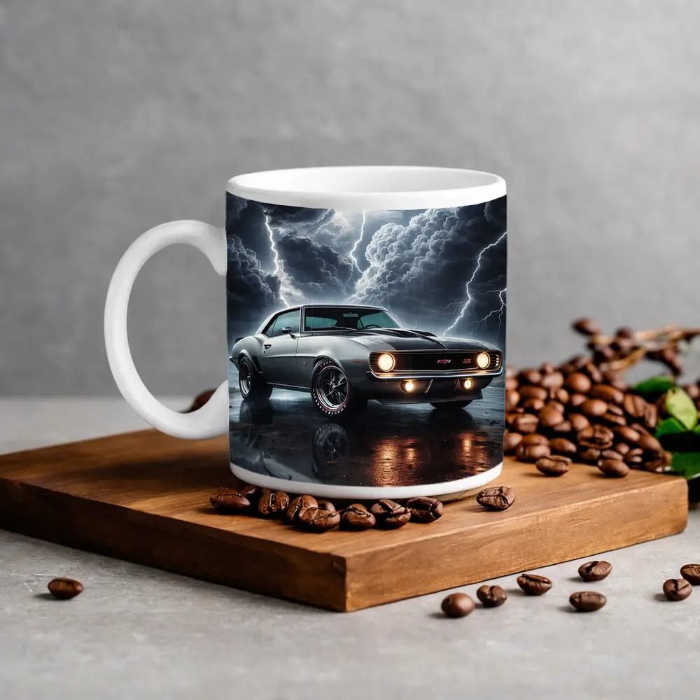 Chevrolet Camaro Classic Muscle Thunderstorm Night – Mugs