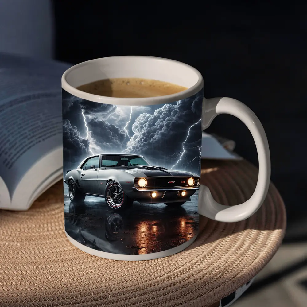Chevrolet Camaro Classic Muscle Thunderstorm Night – Mugs