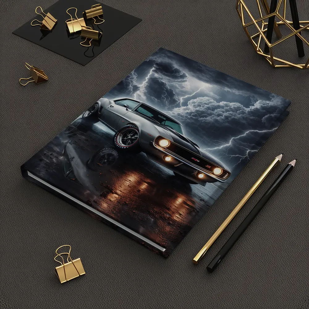 Chevrolet Camaro Classic Muscle Thunderstorm Night – Notebooks
