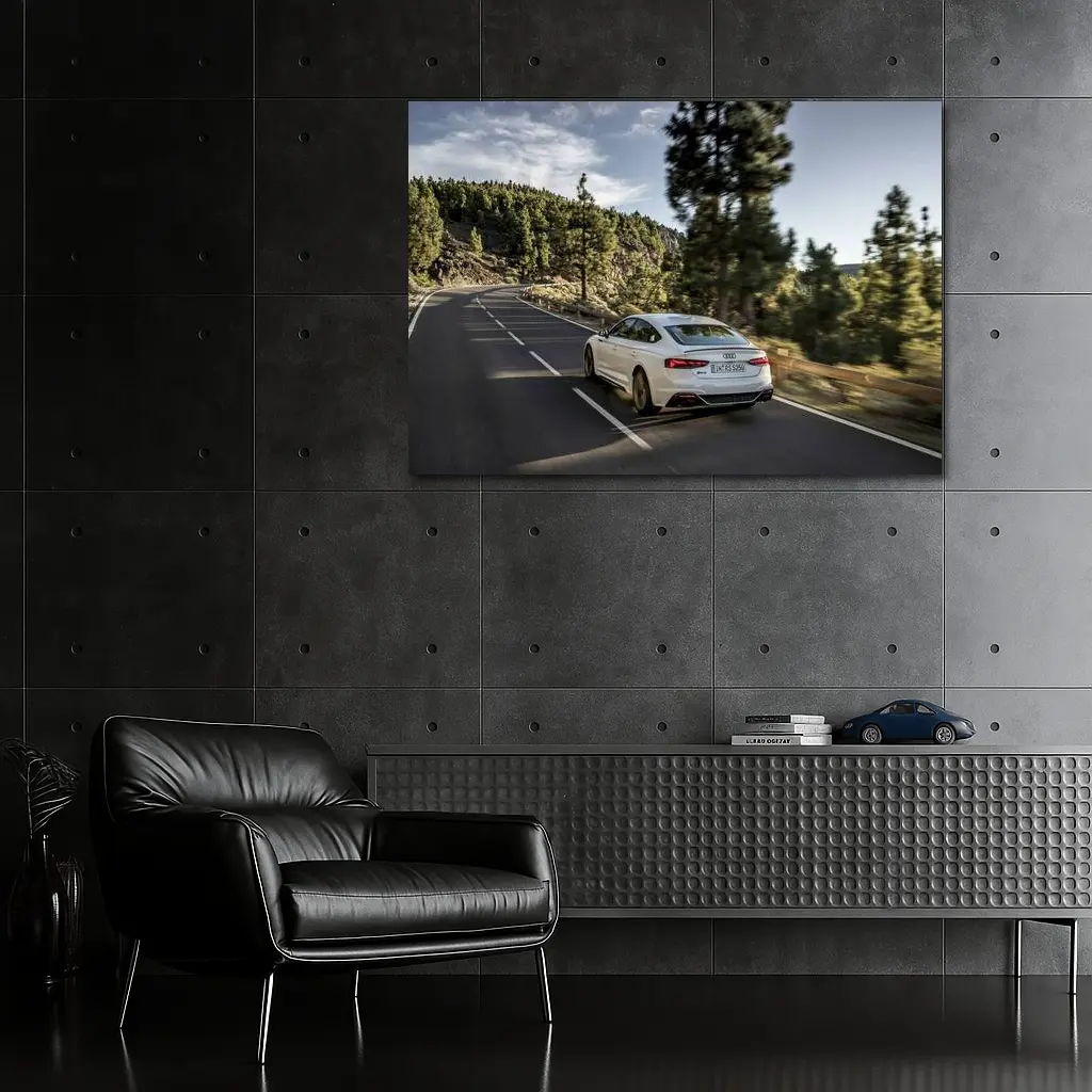 Audi RS5 Sportback White Mountain Road Drive – Wall Art
