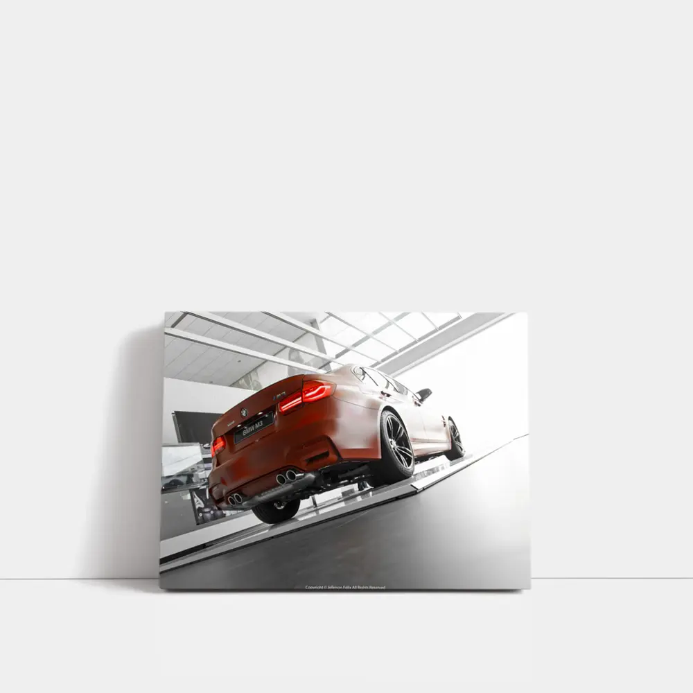 BMW M3 Rear View Showroom Display – Wall Art