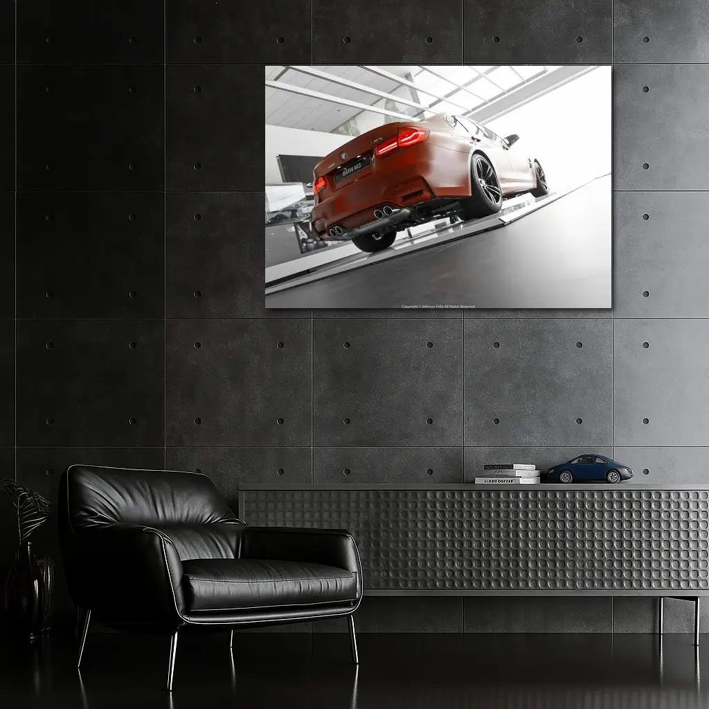 BMW M3 Rear View Showroom Display – Wall Art