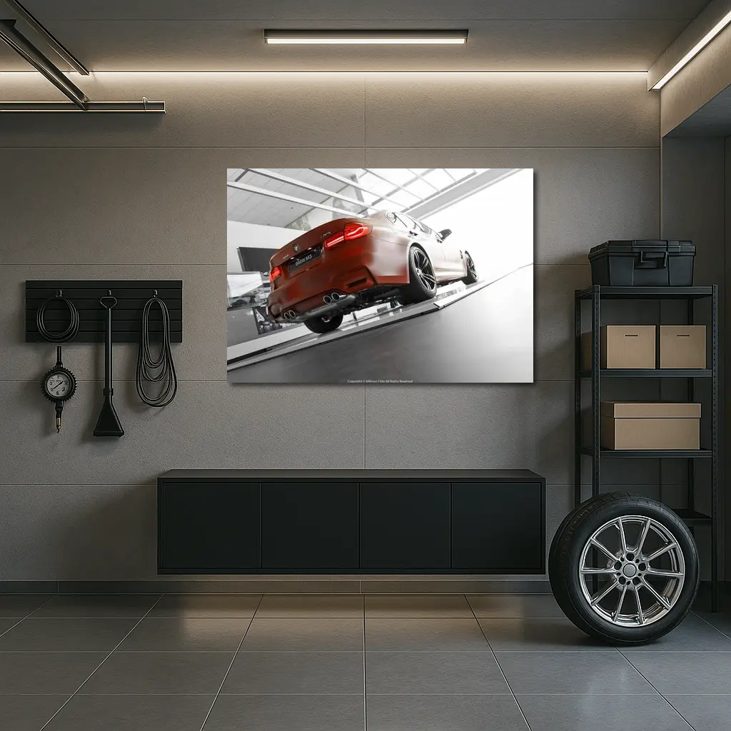 BMW M3 Rear View Showroom Display – Wall Art