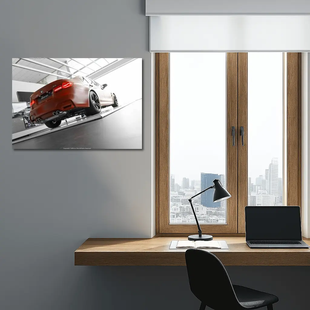 BMW M3 Rear View Showroom Display – Wall Art