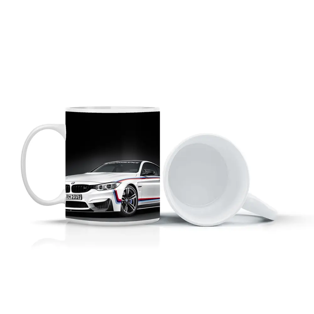BMW M4 White Coupe Dark Studio – Mugs